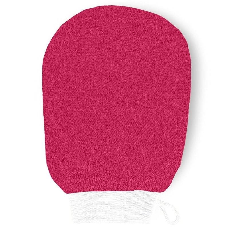 Tandoler Ultra Thin Exfoliating Glove(1pc), Tanning mitt, Dead Skin Remover for Body, Body Exfoliator for Self-Tan Removal & Keratosis Pilaris（Rosy Red） - Image 1
